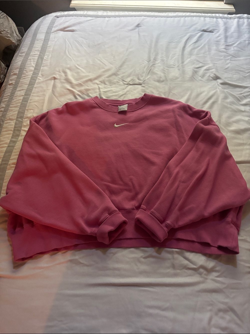 Nike Women's Bubblegum Pink Crew Sweatshirt with Swoosh